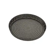 Bakemaster Perfect Crust Loose Base Carbon Steel 30cm Quiche Pan Round Black