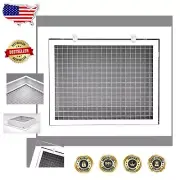 14" x 10" White Cube Core Air Filter Grille with 16.5" x 12.5" Outer Dimensions