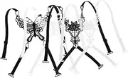 [VALICLUD] 4pcs Decorative Straps Elastic Cross-back Extensions for Backless Outfits Anti-skid Detachable Straps for Women Butterfly Lily Butterfly Lily