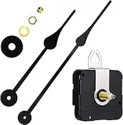 HILLHOME High Torque I Shaft Hands Quartz DIY Wall Clock Movement Mechanism with 9.1 Inch Long Spade Hand Battery Operated Repair Parts Replacement, 1/2 in Max Dial Thickness, 9/10 in Total Length