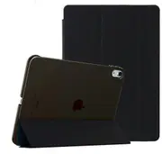 MCC iPad Air 11" 2024 M2 Tri-Fold Smart Cover Semi-Clear Back Case Apple Air6 [Black]