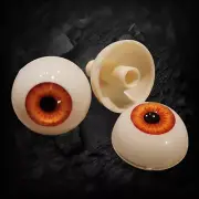 Fiery Orange Realistic Acrylic Eyes for Halloween PROPS, MASKS, DOLLS 26mm
