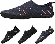 [Generic] Sneaker Mens 12 Men and Women Quick Drying Shoes Hiking Swimming Diving Shoes Tracing Shoes Elastic Lace Up Stripes Fashion Sneaker Laces Mens