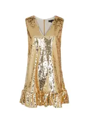 Sister Jane Glitterball Sequin-embellished Mini Dress - Gold - 6 (UK6 / XS) 6 (UK6 / XS)