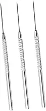 GRADENEVE 3PCS Stainless Steel Clay Needle Tools for Pottery Carving Punch Needles for Sculpting Durable and Sharp for Impressions and Trimming Clay Crafts