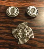 KIESELSTEIN CORD MOON PIN / BROOCH & EARRINGS SET! Never worn.
