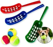 Pet Basic 3PK Dog Tennis Ball Scoop Launcher Fun Play Fetch Lightweight 35cm Gentle on Teeth