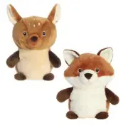 Aurora - Eco Nation - Reversible Eco Pairs - 6.5" Fawn and Fox Stuffed Animal