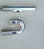Alto Flute Head G Key Curved Head Cupronickel Material Silver Plated Body