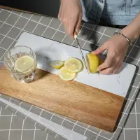 在飛比找樂天市場購物網優惠-家好點 實木菜板砧板大理石拼接 廚房面包烘焙板切披薩砧板