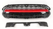 Front Bumper Grille, Gloss Black Front Bumper Upper, Replacement for MINI F55 F56 F57 One S JCW GP 2014‑2021