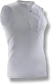[Storelli] BodyShield Sleeveless Field Player Undershirt, Mens, BSFPTOPNSWHM, White, Medium