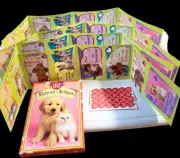 Scrap Book Art Cards Puppies & Kittens 32 And 1 Sheet 48 Red Heart Stickers 2007