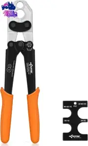 PEX Clamp Tool Kit for 1/2'', 3/4'', PEX Crimping Tool for Copper Crimp Rings wi