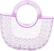 HANABASS Cute Plastic Handbag for Adorable DIY Jewelry Storage Bag Portable Design for School Parks and Parties Transparent Material with Sparkling Finish