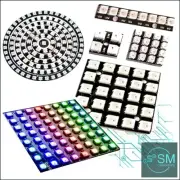 WS2812B 5050 RGB LED Integrated Driver Module 4-93 Bits Development Board 5V DIY