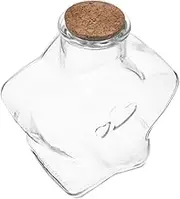 BESTOYARD Empty Glass Wishing Bottle DIY Cork Stopper Jar for Messages Items Delicate Star Shaped Decor for Organizing for Crafting Keepsakes