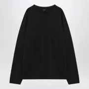 [LEMAIRE] Black Cotton-linen Jumper L Black