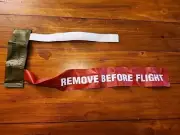 REMOVE BEFORE FLIGHT VINTAGE FIGHTER JET PITOT COVER