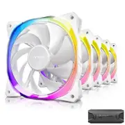 [Fusion 120 ARGB W_5PK] Fusion 5x 120mm ARGB PWM HB white Fans with ARGB Controller, SYNC 5V-3PIN