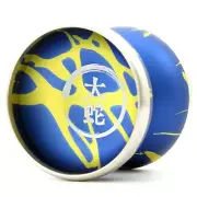 Yo-Yo SENGOKU OROCHI Classic Shape Splash Blue/Yellow Stainless Bimetal New