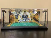 TJ Watt Custom 2 Mini Helmet display case with LED lights - Pittsburgh Steelers