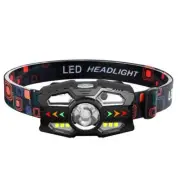 Waterproof COB Headlamp Night LED Motion Sensor Head Torch Headlight USB$