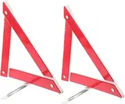 SOESFOUFU 2pcs Foldable Reflective Triangular Warning Triangle Essential Emergency Safety Reflector Kit for Vehicles Quick Setup Stable Tripod Base Excellent Visibility Highways