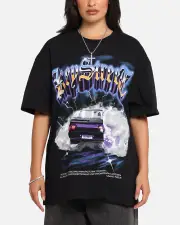 [KEY STREET] Key Street Burnout T-shirt Black - Size M M Black