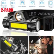 USB Rechargeable Headlamp Flashlight Head Band LED Light Waterproof Lamp Tools