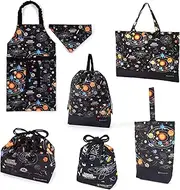COLORFUL CANDY STYLE NT502100 Kindergarten Entrance 6-Piece Set, Water Repellent Type, Lesson Bag, Shoe Case, Drawstring Gymnastics Clothes Bag, Bento Bag, Cup Bag, Small Compartment, Apron, 100-120,