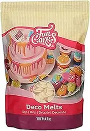 FunCakes Deco Melts White - Dip, Drip, Drizzle and Decorate! Melt in The Microwave and Pour in Every Shape. Make Candy, Drip Cakes, Lollipops and Decorate Cakes, Cookies and Cupcakes! AZO Free. 1 kg.