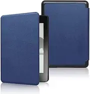 Jarttarn Leather Case Compatible with Kindle Paperwhite 12th Generation 7 Inch 2024 E-Reader Case, Lightweight Castell Cover PU Soft Shell with Automatic Sleep/Wake-up (Navy Blue)