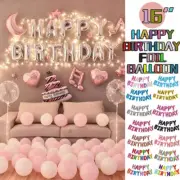 40cm 3D Happy Birthday Letters Balloons Inflating Foil Banner Bunting Celebrate