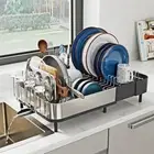 Expandable Dish Drying Rack, Versatile Brackets for Pots & Pans, Space Saving...