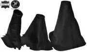 BLACK STITCH GEAR HANDBRAKE HI-LOW TRANSFER BOOT SET FOR LAND ROVER DISCOVERY