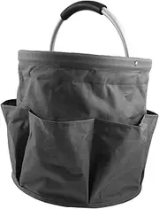 Large Capacity Waterproof Garden Tools Bag Multi Purpose Folding Storage Basket for Gardening Camping Picnic and Beach Grey Color