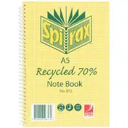 Spirax No.812 A5 Recycled Notebook