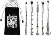 5 PCS Harry Gifts Potter Makeup Brushes Wand Brushes Set for Foundation Blending Blush Concealer Eyebrow Face Powder