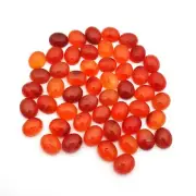 Natural Carnelian Oval Cabochon Loose Gemstone Lot 26 Pcs 9*11 MM100 CT