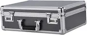 B Baosity Aluminum Alloy Case Equipment Protection Case Home Suitcase Hard Briefcase Lockable Carrying Case for Outdoor Tools Equipment, M