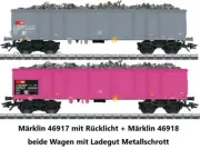 Märklin 46917 +46918 Eaos Freight Car SBB EP 5 With Scrap Load +1x Taillight