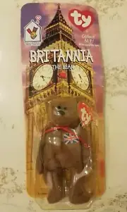 Mcdonalds TY Beanie Baby Britannia The Bear RARE With Many ERRORS *1 Of 4000*