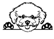 Bichon Frise Black Vinyl Decal Car Window Laptop Tablet Notebook Mugs