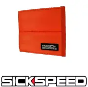 SICKSPEED WALLET SEAT BELT SEATBELT PAD RACING HARNESS BIFOLD BILLFOLD RED P6