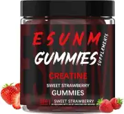 Sweet Creatine Strawberry Gummies，Monohydrate Per Serving,No Sugar or Artificial