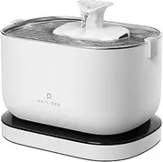 PETLIBRO Cat Water Fountain,Wireless Pet Fountain Battery Operated,2.5L/84oz Dockstream Automatic Dog Water Dispenser for Drinking with Quiet Pump Inside Stainless Steel Tray Easy Clean BPA-Free