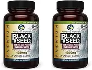 Amazing Herbs Premium Black Seed Oil 1250Mg - 60 Softgels - Cold-Pressed Black Cumin Seed Oil - Immune System (2 Pack)