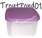 Tupperware Modular Mates Square #2 Container Daisy Purple Seal Lid 11 c 2.6L New