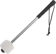 Yardwe Bass Drum Beater with Wool Felt Head Stainless Steel Handle Durable Percussion Instrument Accessory for Music Enthusiasts Replacement for Bass Drums
